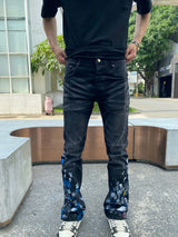 graffiti printed skinny denim jeans men casual buttons fly slim straight biker trousers jeans fashion hip hop jean pants joggers unique joggers style 3395