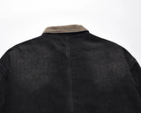 Parka fleece quilted graffiti hooded zip-up