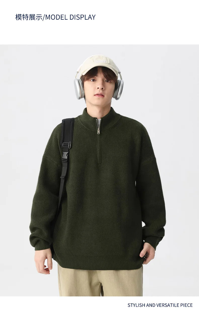 minimalist knit hoodie, photo-ready knit, unisex oversized techwear hoodie for men street style