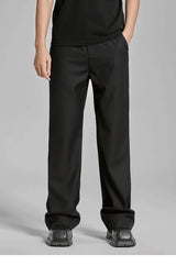 extended length edition men streetwear fashion hip hop vibe straight black pant casual business suit long pants trousers unique default style 1755