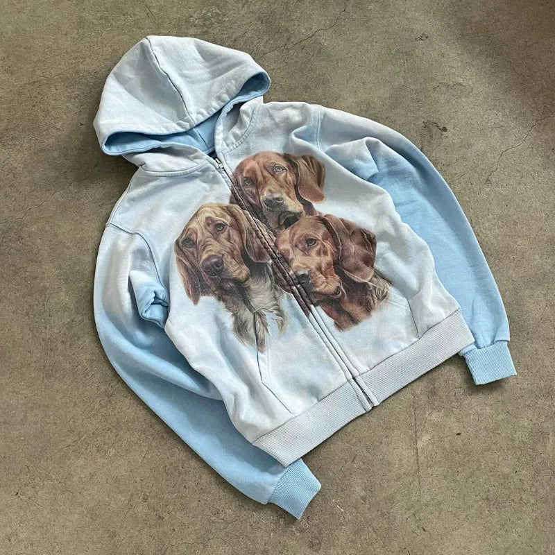Y2K Womens Winter Hoodies Pullover Long Sleeve Oversize Streetwear Cut