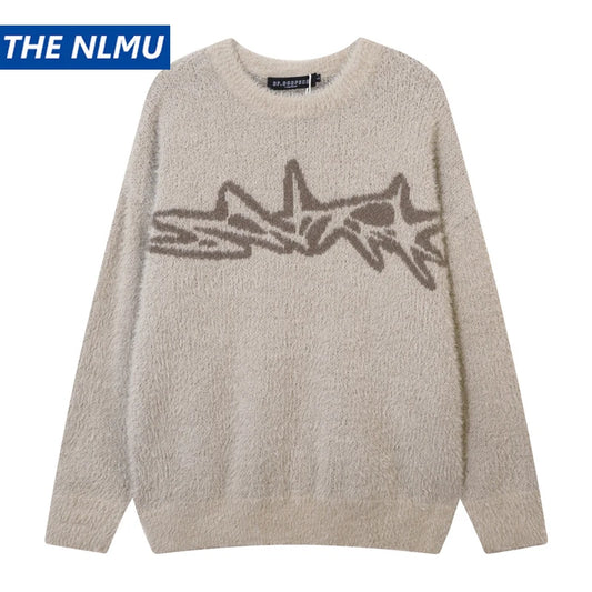 oversized flame jumper with bold print, ideal for photo-ready Y2K streetwear layering, street fashion menswear trend for seas