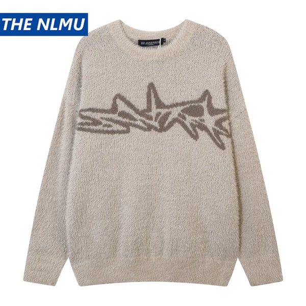 oversized flame jumper with bold print, ideal for photo-ready Y2K streetwear layering, street fashion menswear trend for seas
