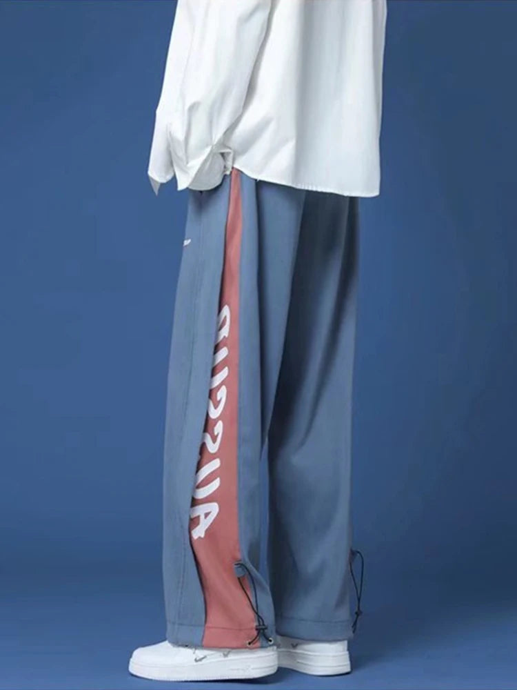 mens graphic printed sweatpants 2024 autumn hip hop fashion drawstring trousers casual loose male streetwear leggings pants unique joggers style 1293