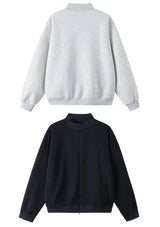 Stand Collar Half Zipper Pullover Casual Sweatshirt Men Women Streetwe