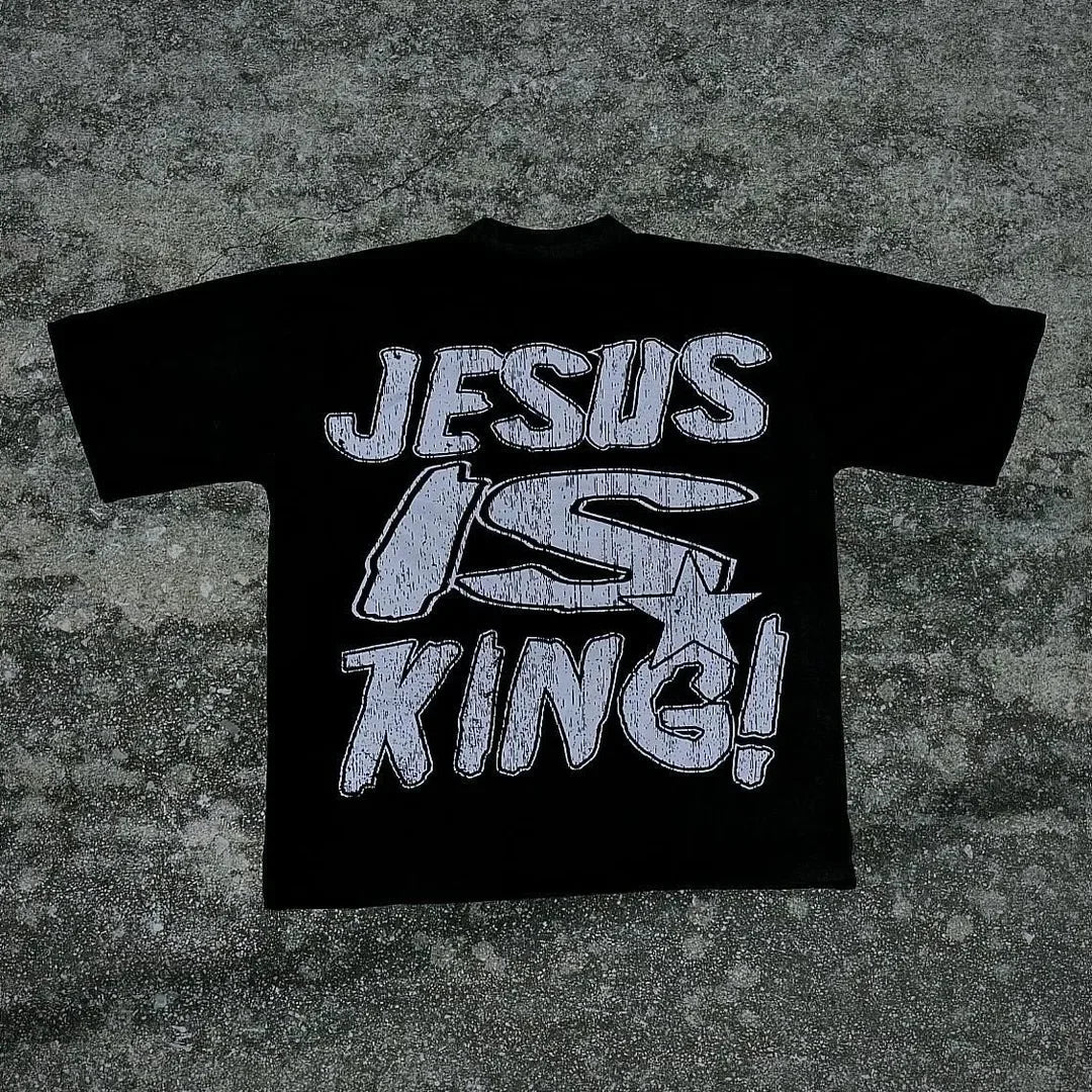 Y2k Vintage t-shirt – Streetwear Hip Hop Gothic Letter Pattern Printed Oversized T