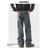 american spring and autumn street trendy personalized work clothes jeans for couples loose retro straight leg casual pants y2k urban skinny jeans