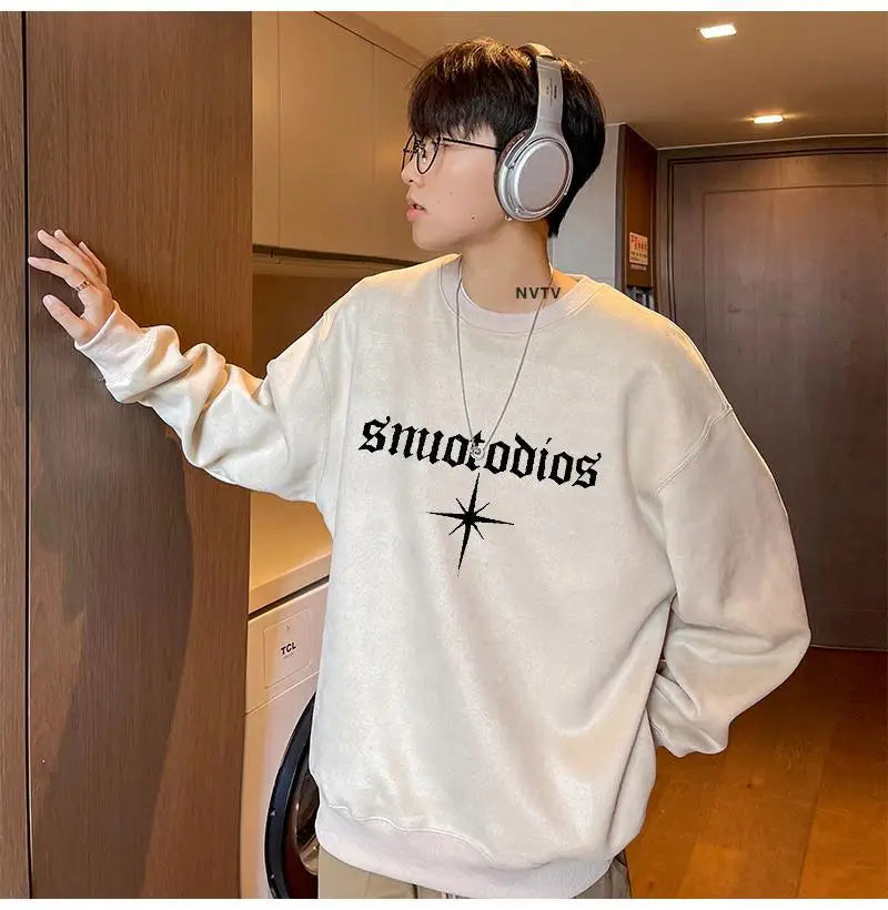 Club Paradise Limited Korean Suede Round Neck Velvet Sweatsh…