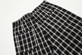 men women american streetwear fashion loose plaid wide leg straight pant boyfriend button down sports casual pants trousers unique default style 1431