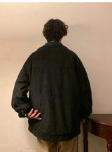 American Retro 2024 Mens Bomber Jacket Windbreaker Casual Handsome Zip