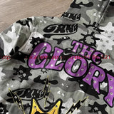 Towel Embroidered Cartoon Camouflage Glo Gang The Glory Full Zip Hoodi