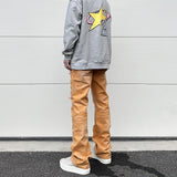 american high street washed torn jean mens y2k baggy ripped jeans cat whisker patch straight tube casual pants jeans hip hop unique jeans style 808