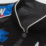 fashion racing style jacket coat mens letter embroidery loose coats unisex streetwear new casual motorcycle jackets outerwear - variant style 8663cf for streetwear fashion