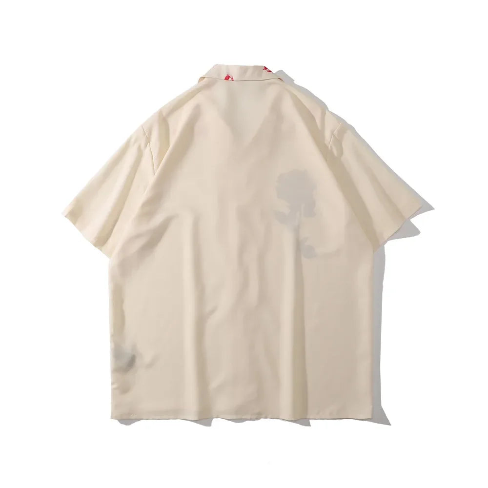 Dark Icon Floral Vintage Polo Shirts Men Summer Holiday Beach Men's Shirts Streetwear Shirts for Men