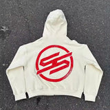 Y2k Winter Long Sleeved Hoodie Sweatshirt Oversized Winter Clothes Streetwear Y2k Vintage Punk Graffiti Print Top School Ootd