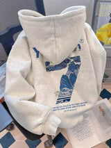 Autumn Creative Seven Graphic Hoodies Mens Cotton Fleece Printed Hoode