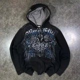 American Fashion Trend Pattern 3D Zipper Hoodie Women Street Y2K New H