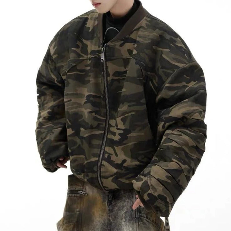 techwear zip bomber, urban fashion, for men, fall streetwear outfit, oversized style, layered fashion, modern aesthetic, graphic detail
