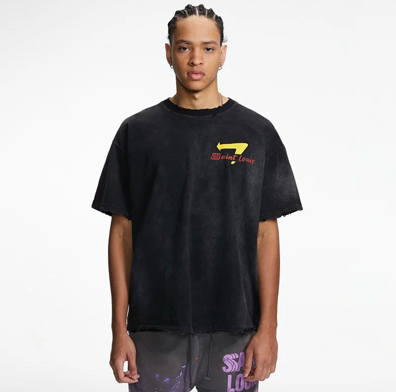 Y2K Graphic Tee – 2024Ss Saint Louis T Shirts Men Woman Good Quality Cotton Lo – Urban Streetwear for Men & Women