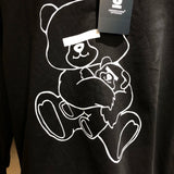 Y2K chrome print featuring new luxury 2023 undercover eva bears pullover hoodies hoody hooded sweatshirts velvet cotton thick fleece us size 104