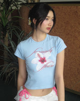 urban glitch graphic shirt with pastel manga layout and drip haze