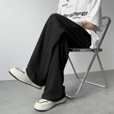 summer pleated pants men fashion oversized ice silk pants men japanese streetwear hip hop loose straight pants mens trousers unique default style 1247