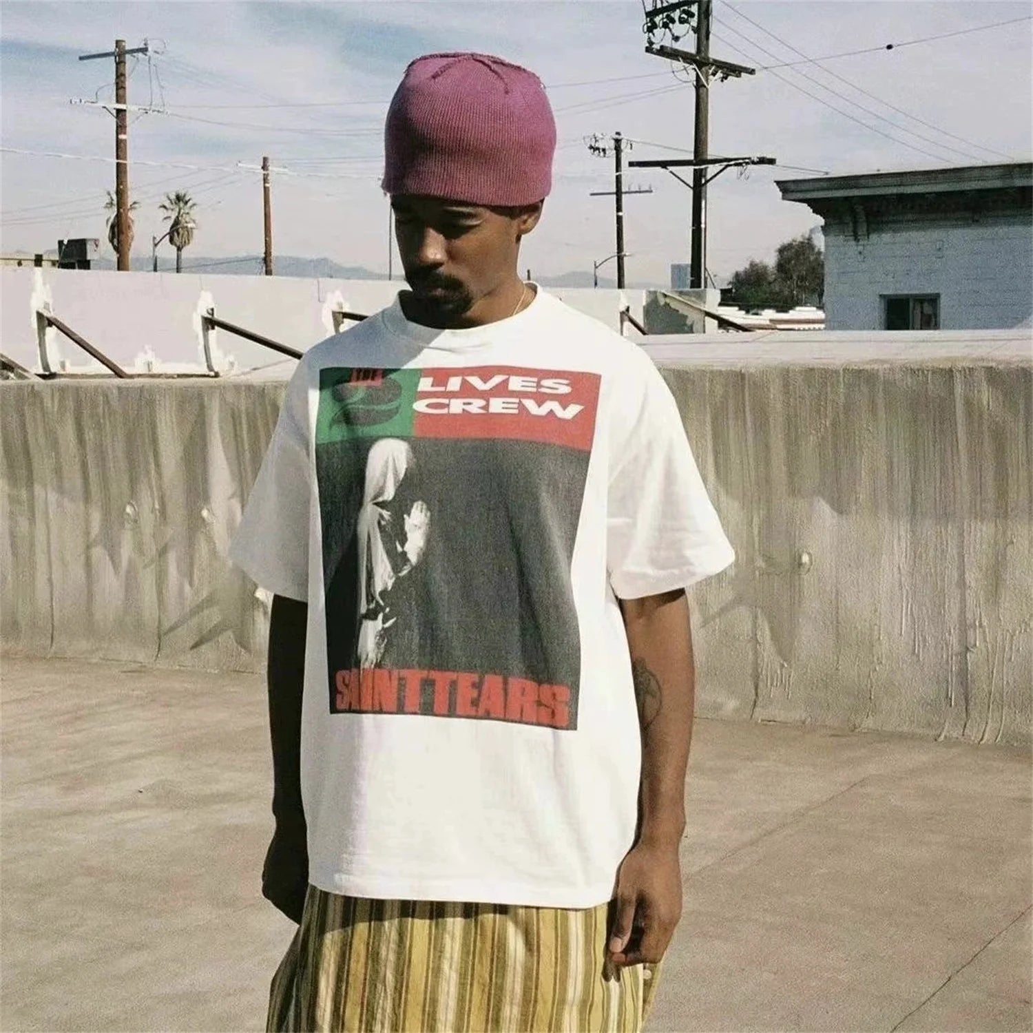 sadcore streetwear top featuring summer vintage retro letter print high street loose casual cotton t shirt tops