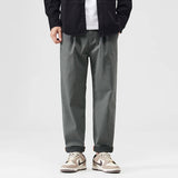 japanese casual pants mens spring autumn loose fashion solid color simple elastic waist sports pants man harem trousers urban fashion pants