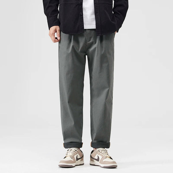 japanese casual pants mens spring autumn loose fashion solid color simple elastic waist sports pants man harem trousers urban fashion pants