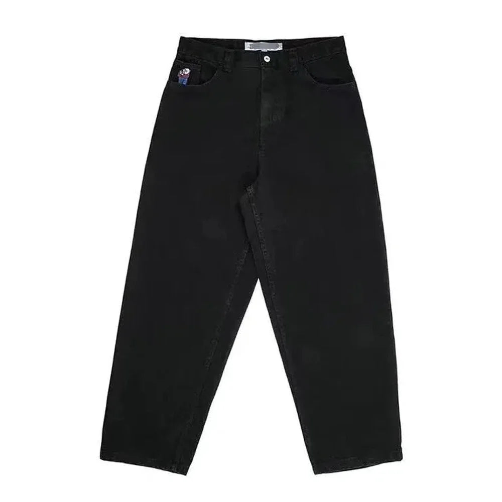 big boy denim y2k embroidery golf trap wang jeans men women streetwear baggy jeans pants leisure simple straight cargo trousers multi-pocket cargos