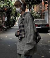 grunge fire sweater, streetwear drip, cozy knitwear for men, oversized grunge aesthetic winter top