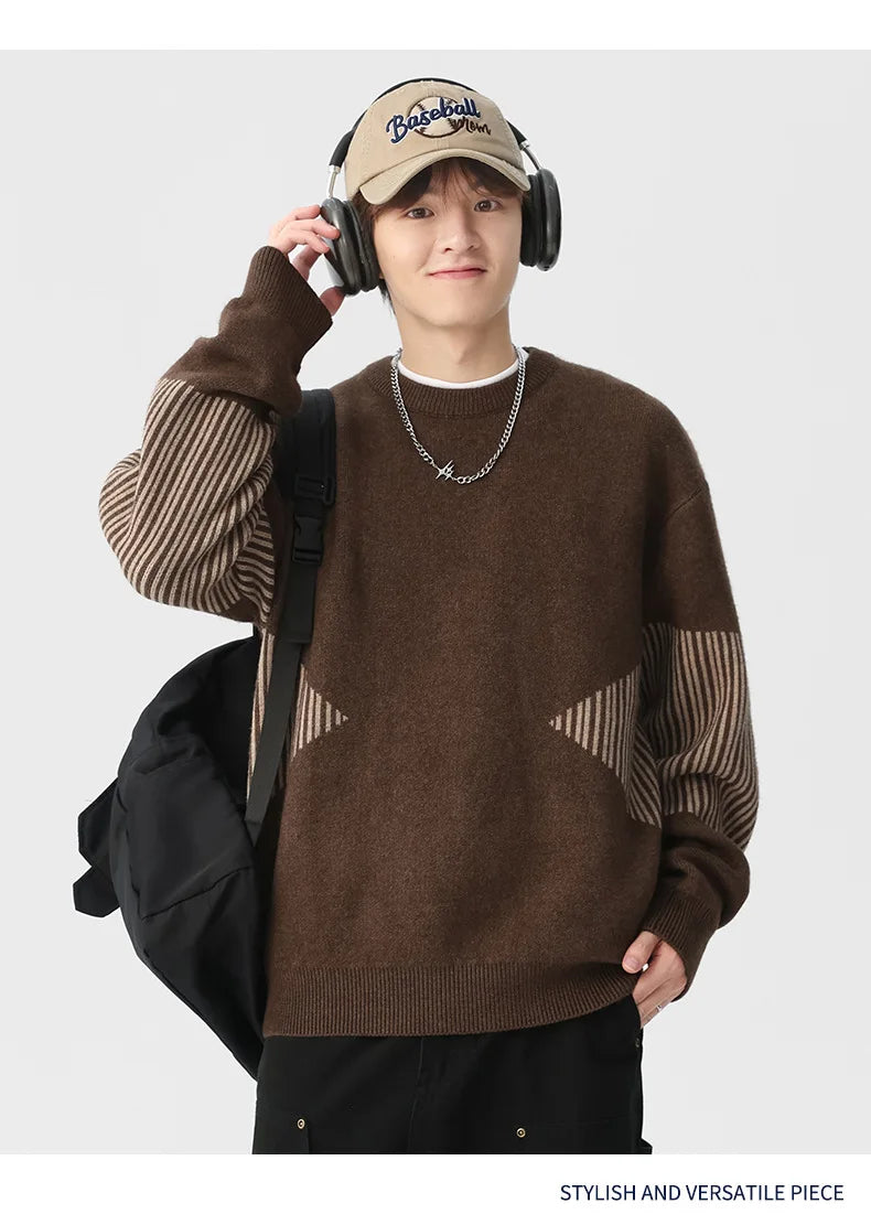 oversized flame jumper, 2025 fashion trend, fire knit jumper in oversized streetwear fashion