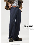 classic primary color jeans mens loose casual straight cleanfit fashion denim jeans pants man streetwear jeans trousers unique jeans style 1963
