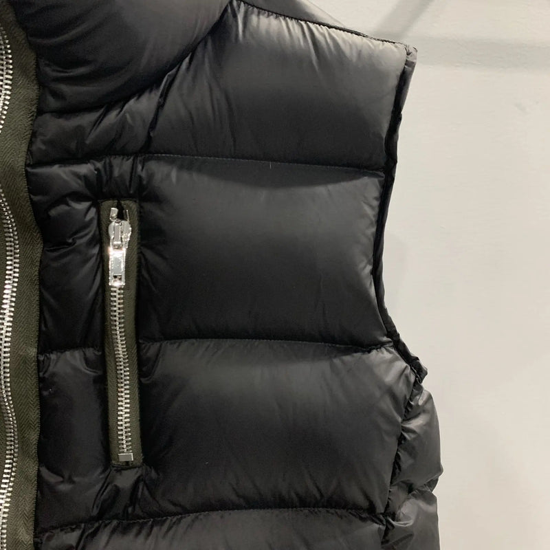 New 2023 Luxury Men Classic Kanye West Rick 4 Holes Hood Coats & Jackets / Down Coats Vest Cotton Thicken Warm Winter #672