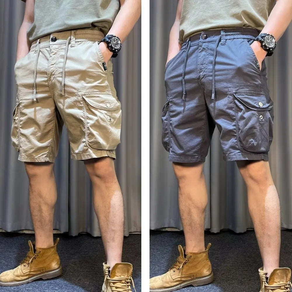 Men Trend Cargo Shorts Cotton High Quality Hot Sale Hip Hop Punk Wash Military