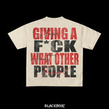 Skatecore Streetwear Tee – Tag Font Graphic with Flame Accent