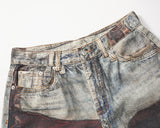 new autumn frayed patchwork baggy jeans pants for men and women straight ripped casual denim trousers oversized loose cargos unique cargo style 5522