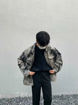 checkered varsity coat, layered streetwear look, trendy