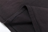 Trapwear Oversized shirt – 2024 Summer Vintage Fashion Charcoal Black Split Print Sheep