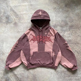 Vaporwave Drop – Y2K Patch Design Loose Zip Hoodies For Men Geometric Pattern – Streetwear Fashion for Men & Women