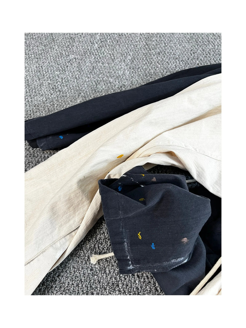 high new luxury men prefab twisted 8 pockets rope adjust waist ink comfortable cotton parkour sweat casual pants sweatpants 708 unique joggers style 1472
