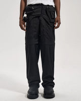 fashion detachable pants streetwear mens new casual hip hop streetwear cargo pocket tactical trousers straight joggers men pants urban active pants