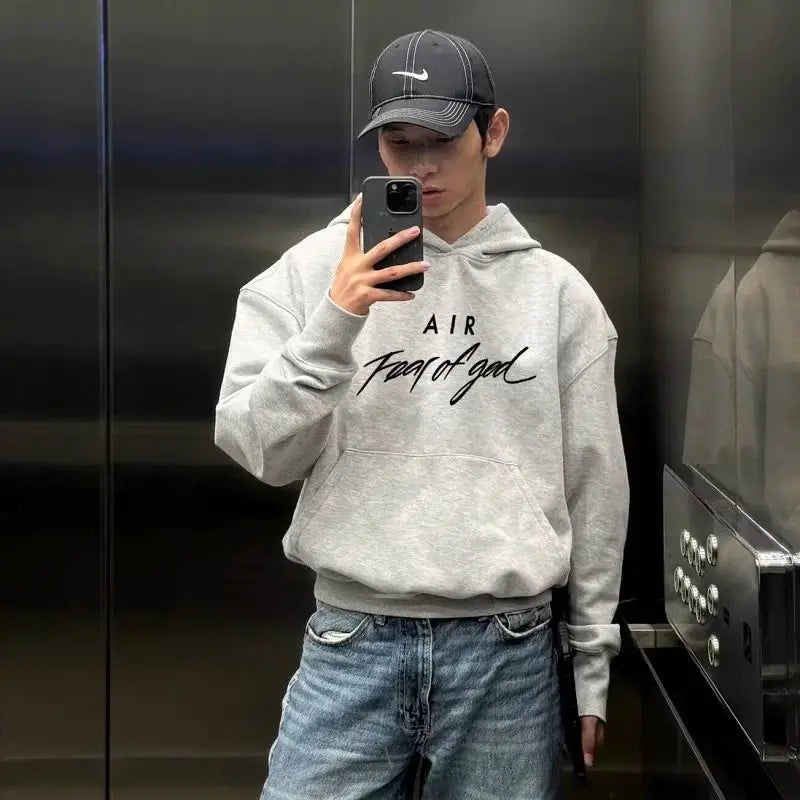 2024 Heavyweight Korean Retro Niche Sweatshirt Trendy Brand Men Women Couples Thickened