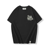 Gothic Crying angel – Vintage Amekaji Letter Printed T Shirt Men 2022 Spring Summe