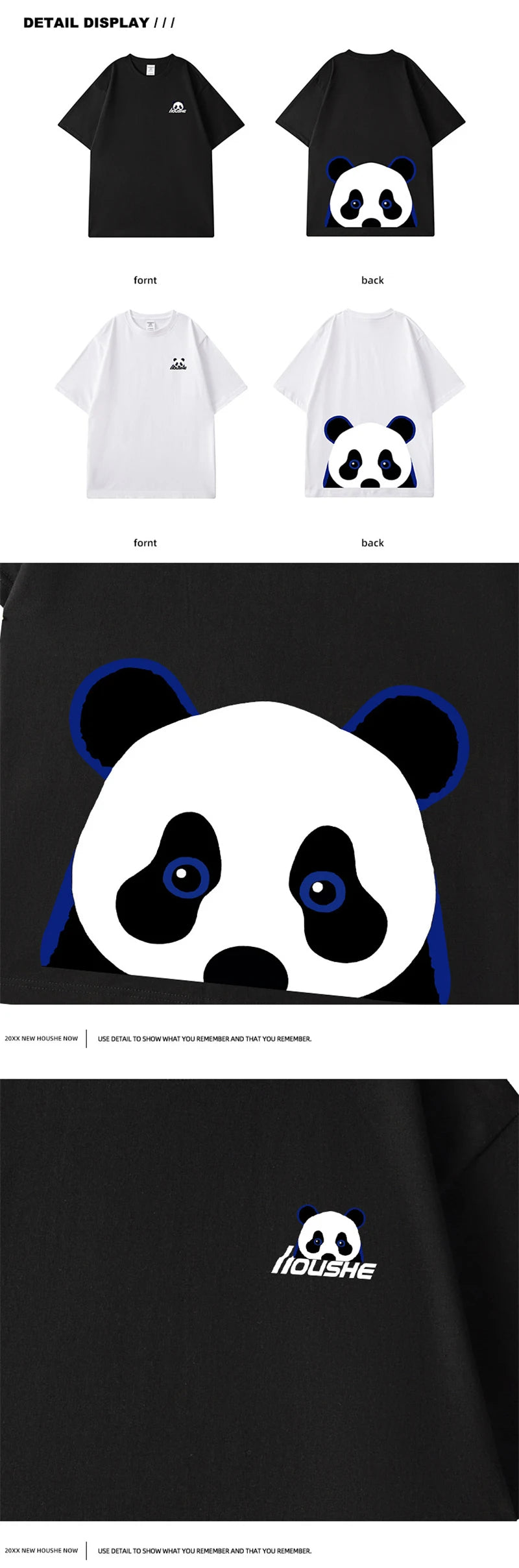 Skatercore Tribal flames – Funny Cartoon Panda Graphic Print Cotton T Shirt For Men Sum