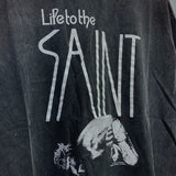 Skatercore Top – Saint T Shirt Men Woman 2024Ss High Quality Wash Black Skull – Urban Streetwear for Men & Women