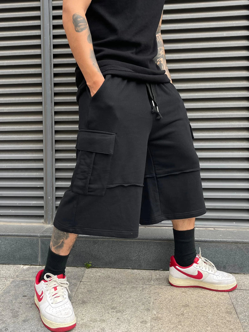 men casual sweatpant elastic waist streetwear track drawstring capris pants new fashion loose trousers hip hop baggy joggers unique joggers style 3469