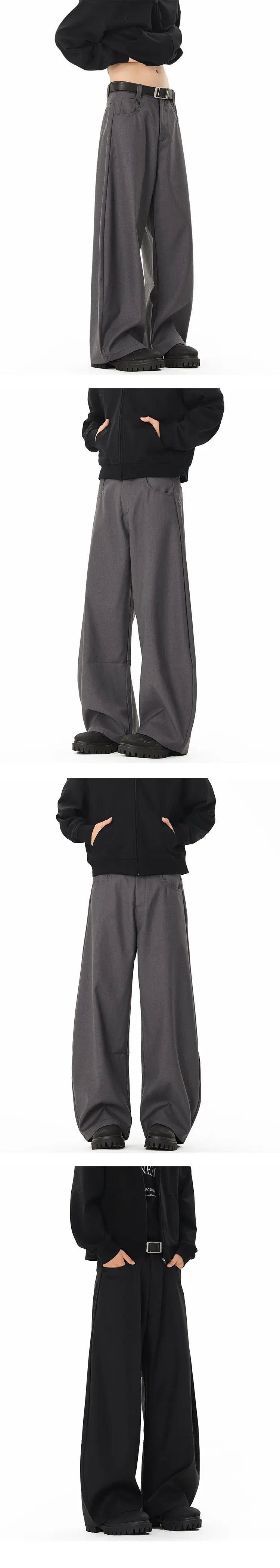 men streetwear fashion loose casual vibe hip hop black gray suit pant women harem pants trousers unique default style 2048