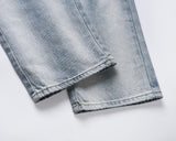 streetwear ripped damaged washed blue baggy denim pants for men straight distressed casual jeans oversized cargo trousers unique cargo style 5308