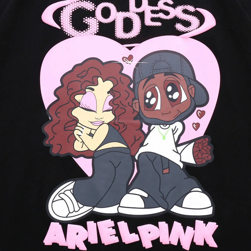 Harajuku Crying angel – Aolamegs Hip Hop T Shirt Men Cartoon Couple Print Streetwear